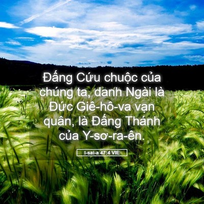 Picture 05 - I-sai-a 47:4 VIE - Đấng Cứu chuộc của chúng ta, danh Ngài - Bible Verse Picture