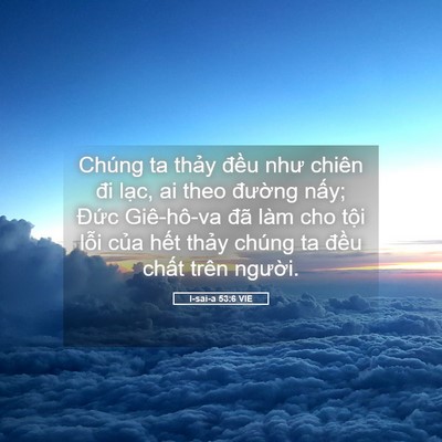 Picture 05 - I-sai-a 53:6 VIE - Chúng ta thảy đều như chiên đi lạc, ai - Bible Verse Picture