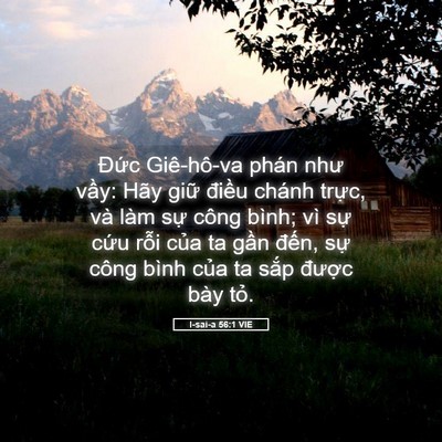 Picture 05 - I-sai-a 56:1 VIE - Đức Giê-hô-va phán như vầy: Hãy giữ - Bible Verse Picture