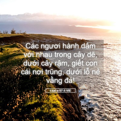 Picture 05 - I-sai-a 57:5 VIE - Các ngươi hành dâm với nhau trong cây - Bible Verse Picture