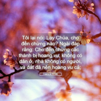 Picture 05 - I-sai-a 6:11 VIE - Tôi lại nói: Lạy Chúa, cho đến chừng - Bible Verse Picture