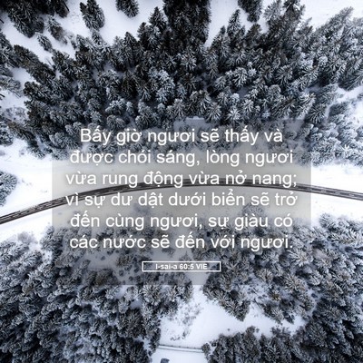 Picture 05 - I-sai-a 60:5 VIE - Bấy giờ ngươi sẽ thấy và được - Bible Verse Picture