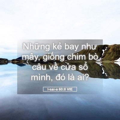Picture 05 - I-sai-a 60:8 VIE - Những kẻ bay như mây, giống chim bò câu - Bible Verse Picture