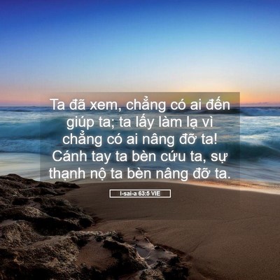 Picture 05 - I-sai-a 63:5 VIE - Ta đã xem, chẳng có ai đến giúp ta; ta - Bible Verse Picture