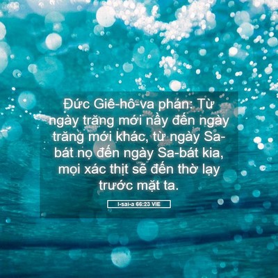Picture 05 - I-sai-a 66:23 VIE - Đức Giê-hô-va phán: Từ ngày trăng mới - Bible Verse Picture