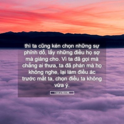 Picture 05 - I-sai-a 66:4 VIE - thì ta cũng kén chọn những sự phỉnh - Bible Verse Picture