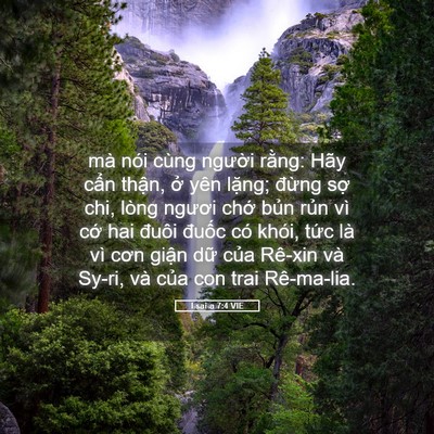 Picture 05 - I-sai-a 7:4 VIE - mà nói cùng người rằng: Hãy cẩn - Bible Verse Picture