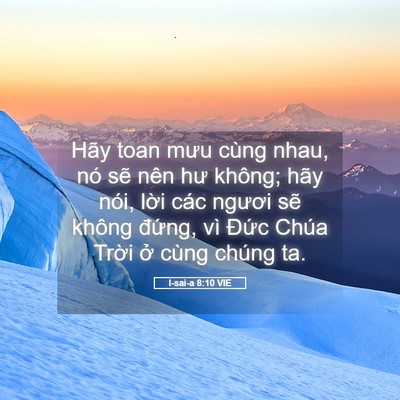 Picture 05 - I-sai-a 8:10 VIE - Hãy toan mưu cùng nhau, nó sẽ nên hư - Bible Verse Picture
