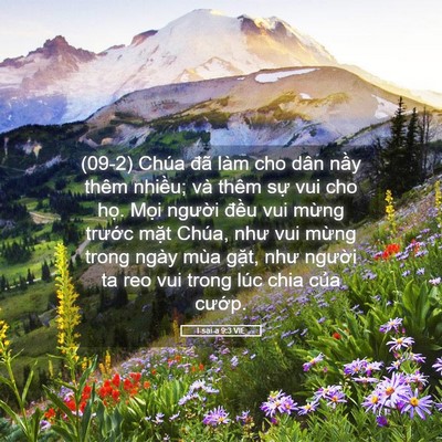 Picture 05 - I-sai-a 9:3 VIE - (09-2) Chúa đã làm cho dân nầy thêm - Bible Verse Picture