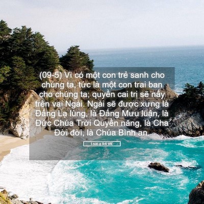 Picture 05 - I-sai-a 9:6 VIE - (09-5) Vì có một con trẻ sanh cho chúng - Bible Verse Picture