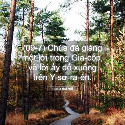 Picture 05 - I-sai-a 9:8 VIE - (09-7) Chúa đã giáng một lời trong - Bible Verse Picture