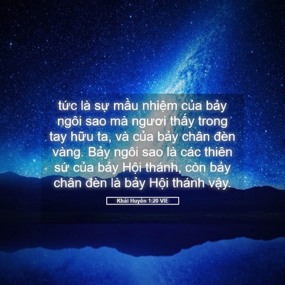 Picture 05 - Khải Huyền 1:20 VIE - tức là sự mầu nhiệm của bảy ngôi - Bible Verse Picture