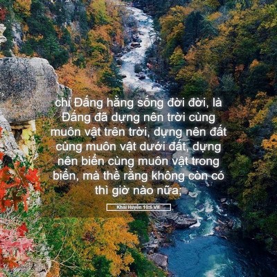 Picture 05 - Khải Huyền 10:6 VIE - chỉ Đấng hằng sống đời đời, là - Bible Verse Picture