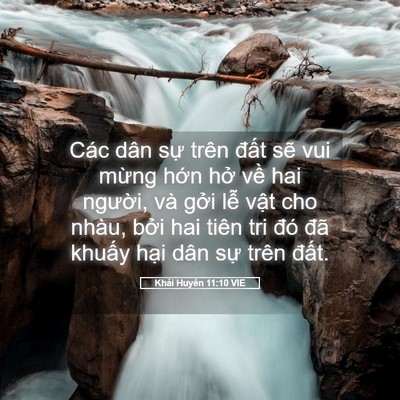 Picture 05 - Khải Huyền 11:10 VIE - Các dân sự trên đất sẽ vui mừng hớn - Bible Verse Picture