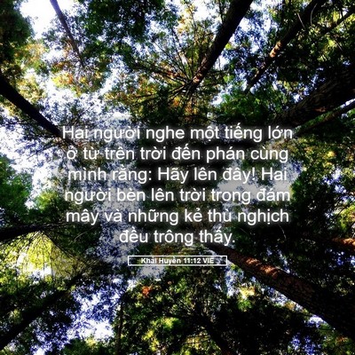 Picture 05 - Khải Huyền 11:12 VIE - Hai người nghe một tiếng lớn ở từ - Bible Verse Picture
