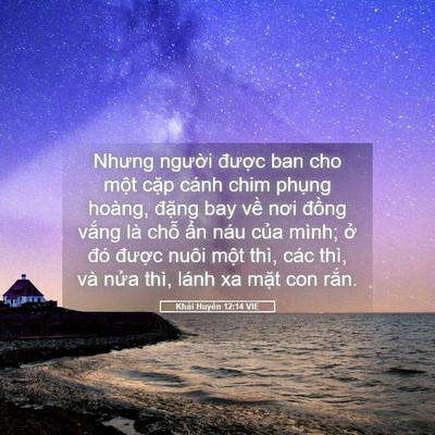 Picture 05 - Khải Huyền 12:14 VIE - Nhưng người được ban cho một cặp - Bible Verse Picture