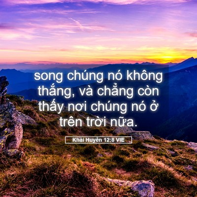 Picture 05 - Khải Huyền 12:8 VIE - song chúng nó không thắng, và chẳng còn - Bible Verse Picture