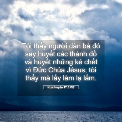 Picture 05 - Khải Huyền 17:6 VIE - Tôi thấy người đàn bà đó say huyết - Bible Verse Picture