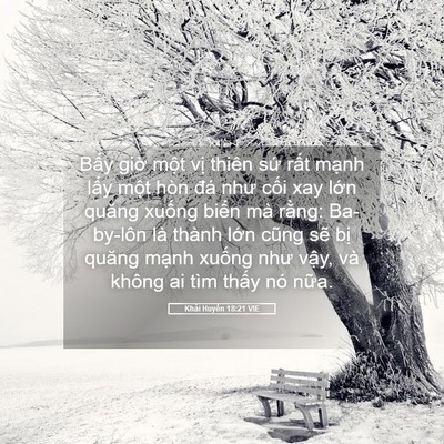 Picture 05 - Khải Huyền 18:21 VIE - Bấy giờ một vị thiên sứ rất mạnh - Bible Verse Picture