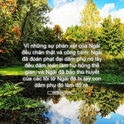 Picture 05 - Khải Huyền 19:2 VIE - Vì những sự phán xét của Ngài đều - Bible Verse Picture