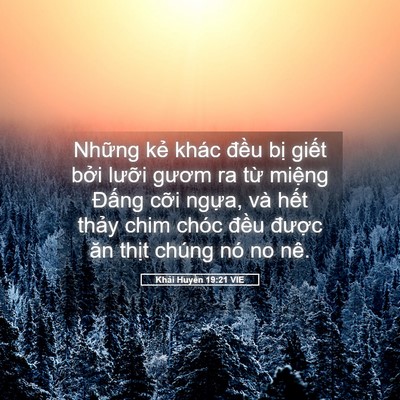 Picture 05 - Khải Huyền 19:21 VIE - Những kẻ khác đều bị giết bởi - Bible Verse Picture