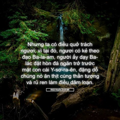 Picture 05 - Khải Huyền 2:14 VIE - Nhưng ta có điều quở trách ngươi; vì - Bible Verse Picture