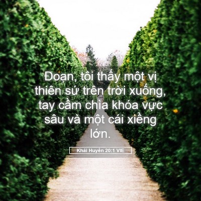 Picture 05 - Khải Huyền 20:1 VIE - Đoạn, tôi thấy một vị thiên sứ trên - Bible Verse Picture