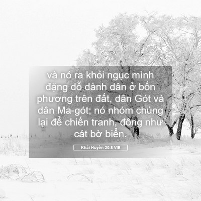 Picture 05 - Khải Huyền 20:8 VIE - và nó ra khỏi ngục mình đặng dỗ dành - Bible Verse Picture