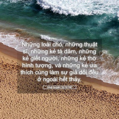 Picture 05 - Khải Huyền 22:15 VIE - Những loài chó, những thuật sĩ, những - Bible Verse Picture