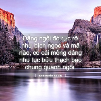 Picture 05 - Khải Huyền 4:3 VIE - Đấng ngồi đó rực rỡ như bích ngọc - Bible Verse Picture
