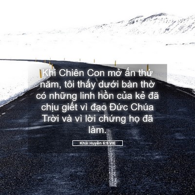 Picture 05 - Khải Huyền 6:9 VIE - Khi Chiên Con mở ấn thứ năm, tôi thấy - Bible Verse Picture