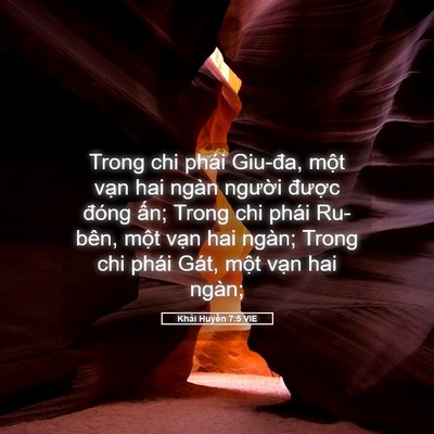 Picture 05 - Khải Huyền 7:5 VIE - Trong chi phái Giu-đa, một vạn hai ngàn - Bible Verse Picture