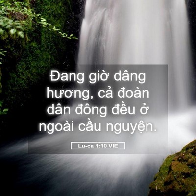 Picture 05 - Lu-ca 1:10 VIE - Đang giờ dâng hương, cả đoàn dân - Bible Verse Picture