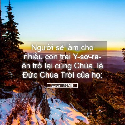 Picture 05 - Lu-ca 1:16 VIE - Người sẽ làm cho nhiều con trai - Bible Verse Picture
