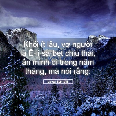 Picture 05 - Lu-ca 1:24 VIE - Khỏi ít lâu, vợ người là Ê-li-sa-bét - Bible Verse Picture