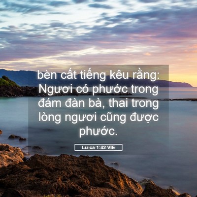 Picture 05 - Lu-ca 1:42 VIE - bèn cất tiếng kêu rằng: Ngươi có - Bible Verse Picture