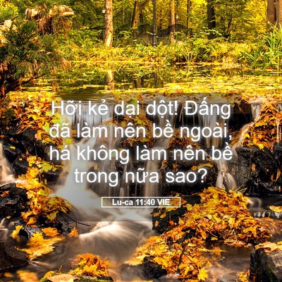 Picture 05 - Lu-ca 11:40 VIE - Hỡi kẻ dại dột! Đấng đã làm nên - Bible Verse Picture