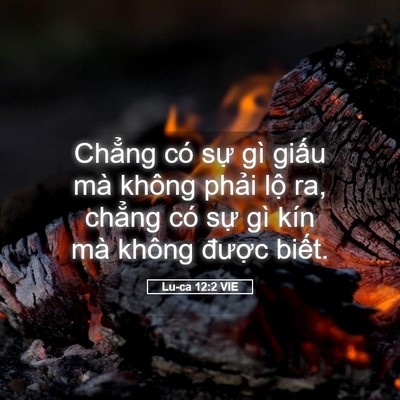 Picture 05 - Lu-ca 12:2 VIE - Chẳng có sự gì giấu mà không phải - Bible Verse Picture