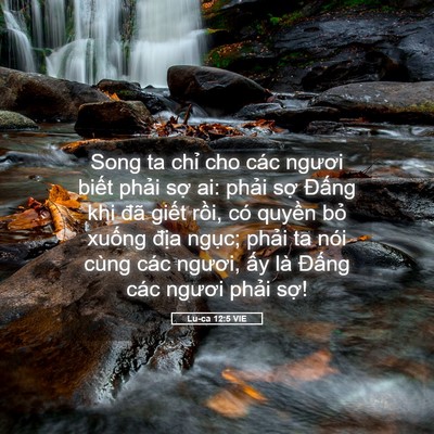 Picture 05 - Lu-ca 12:5 VIE - Song ta chỉ cho các ngươi biết phải sợ - Bible Verse Picture