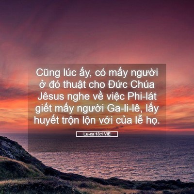 Picture 05 - Lu-ca 13:1 VIE - Cũng lúc ấy, có mấy người ở đó - Bible Verse Picture