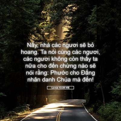 Picture 05 - Lu-ca 13:35 VIE - Nầy, nhà các ngươi sẽ bỏ hoang. Ta nói - Bible Verse Picture