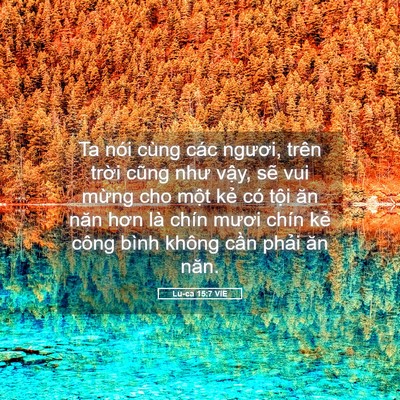 Picture 05 - Lu-ca 15:7 VIE - Ta nói cùng các ngươi, trên trời cũng - Bible Verse Picture