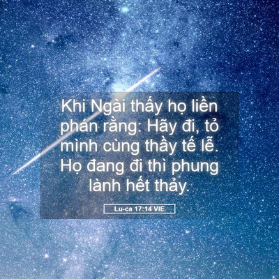 Picture 05 - Lu-ca 17:14 VIE - Khi Ngài thấy họ liền phán rằng: Hãy - Bible Verse Picture