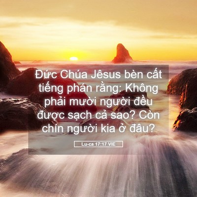 Picture 05 - Lu-ca 17:17 VIE - Đức Chúa Jêsus bèn cất tiếng phán - Bible Verse Picture