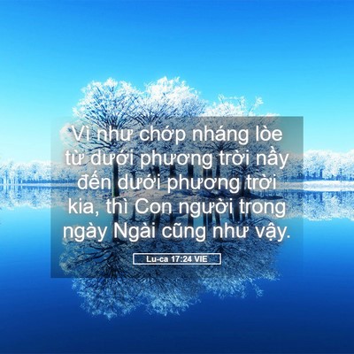 Picture 05 - Lu-ca 17:24 VIE - Vì như chớp nháng lòe từ dưới phương - Bible Verse Picture