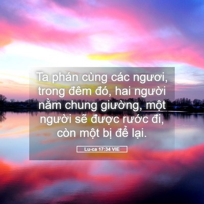 Picture 05 - Lu-ca 17:34 VIE - Ta phán cùng các ngươi, trong đêm đó, - Bible Verse Picture