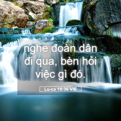 Picture 05 - Lu-ca 18:36 VIE - nghe đoàn dân đi qua, bèn hỏi việc gì - Bible Verse Picture