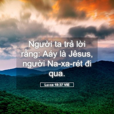 Picture 05 - Lu-ca 18:37 VIE - Người ta trả lời rằng: Aáy là Jêsus, - Bible Verse Picture