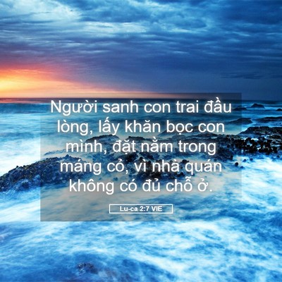 Picture 05 - Lu-ca 2:7 VIE - Người sanh con trai đầu lòng, lấy khăn - Bible Verse Picture