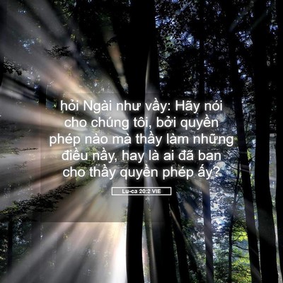 Picture 05 - Lu-ca 20:2 VIE - hỏi Ngài như vầy: Hãy nói cho chúng - Bible Verse Picture